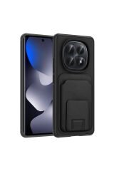Redmi Note 15 5G Kılıf Kartlıklı TPU BSAY Bikart Kapak - Koyu Yeşil