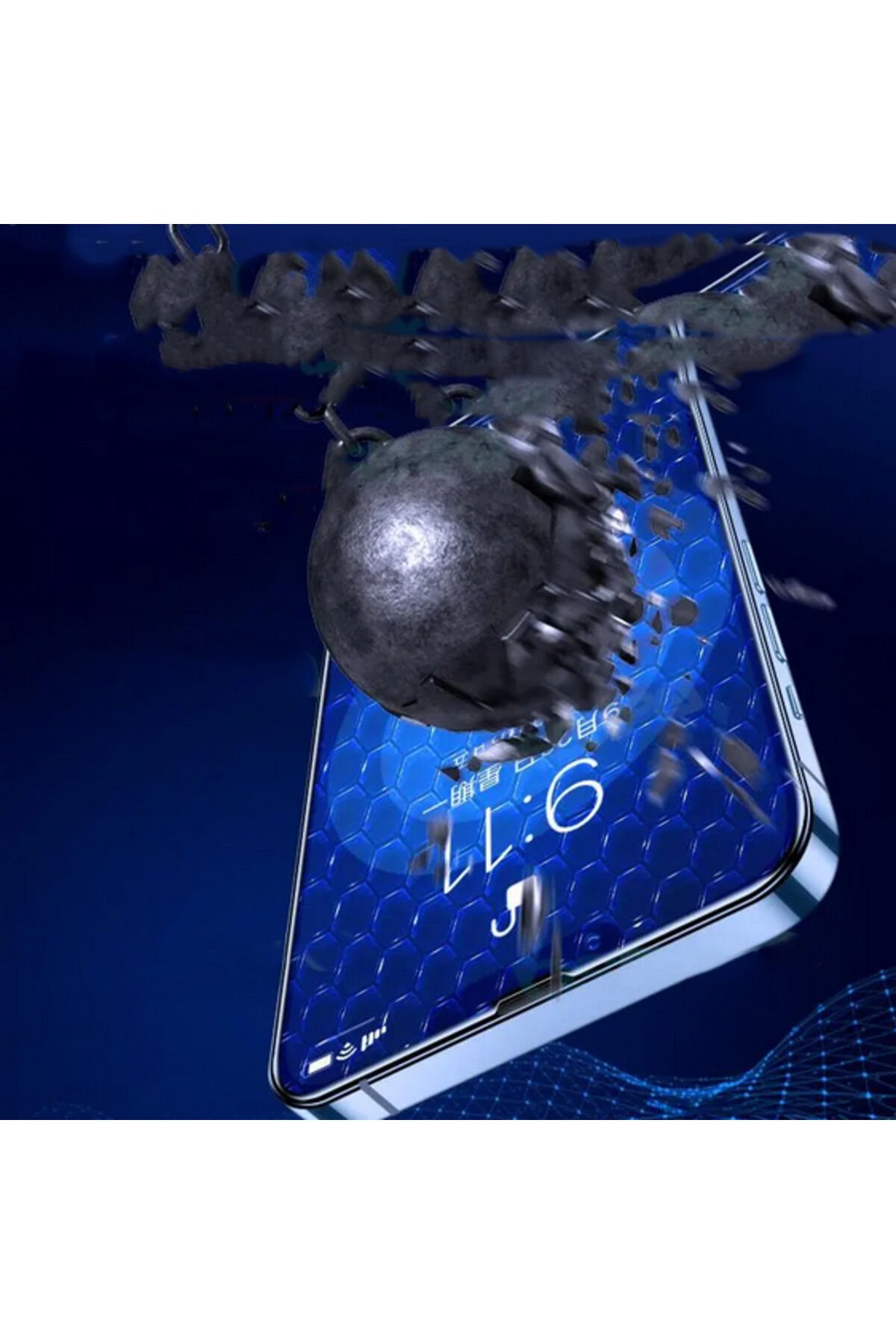 iPhone 14 Pro Max Uyumlu GZST Darbeye Dayanıklı Anti Statik Temperli Cam Ekran Koruyucu