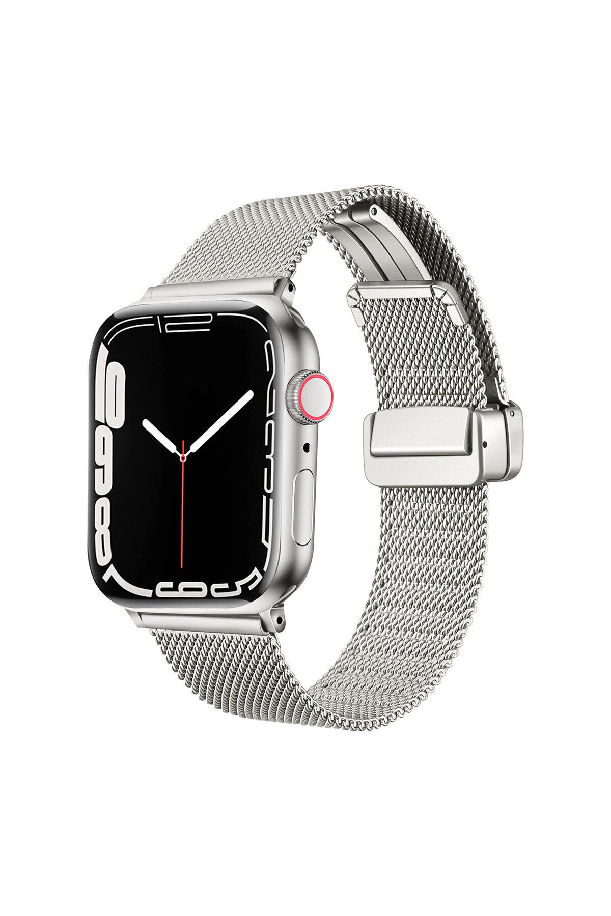 Watch 7 41mm Uyumlu KRD-85 Metal BSAY Kordon-Rose Gold Gümüş