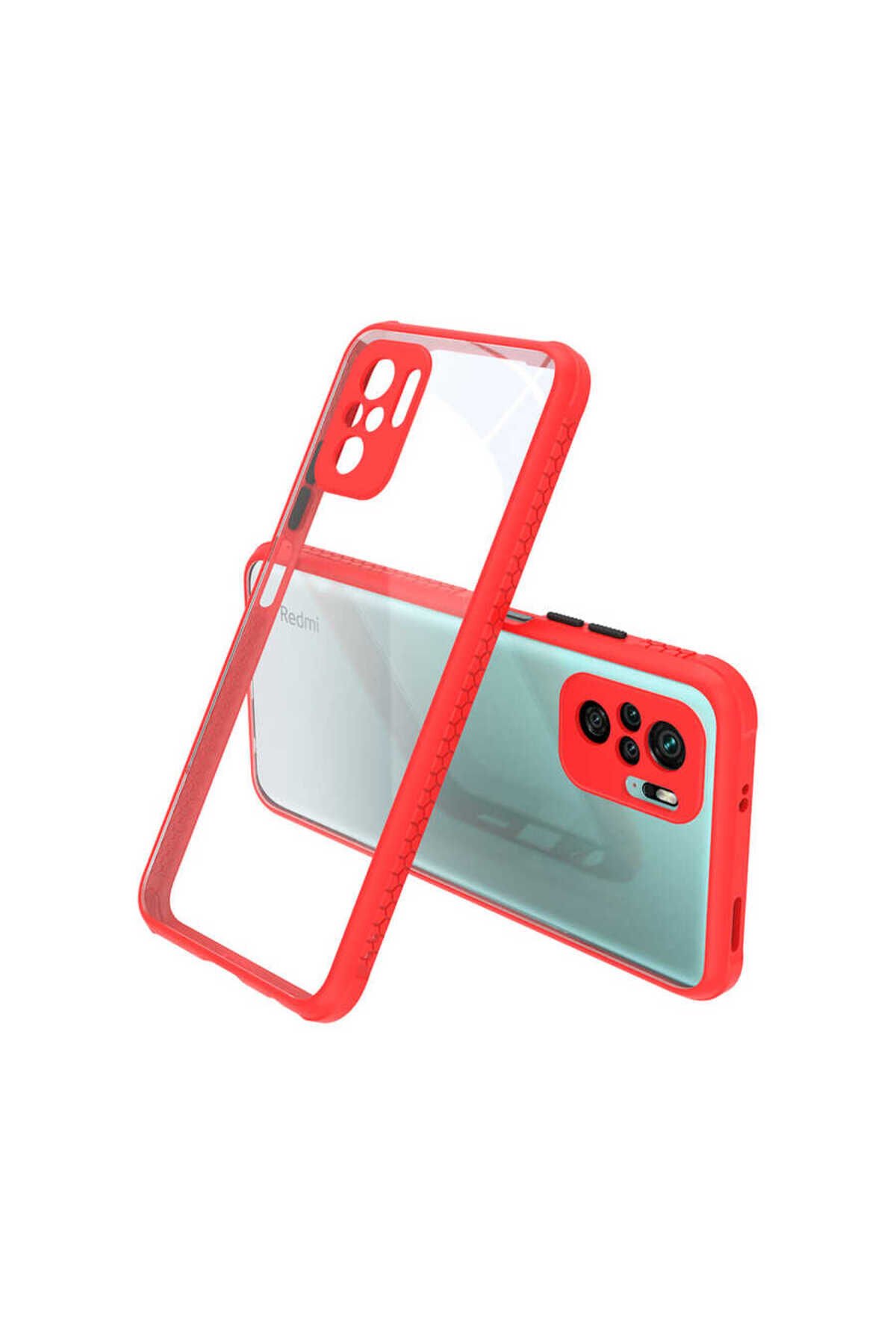 Poco M5S Kılıf EFR Kaff Kapak - Kırmızı Kırmızı