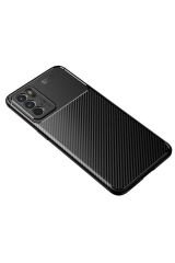 Reno 6 4G Kılıf NXAR Negro Silikon Kapak - Siyah Siyah