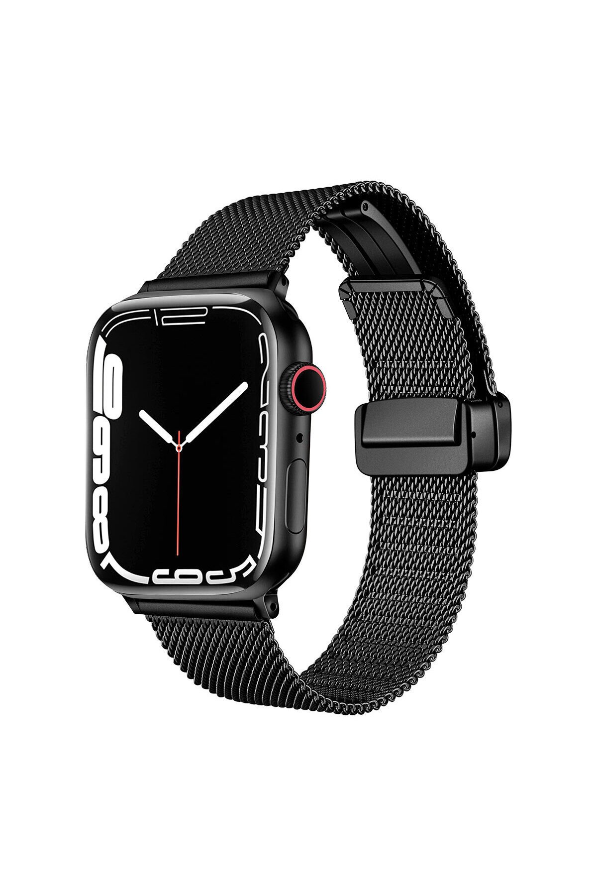 Watch 44mm Uyumlu KRD-85 Metal BSAY Kordon-Siyah Siyah