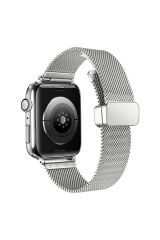 Watch 44mm Uyumlu KRD-85 Metal BSAY Kordon-Siyah Gümüş