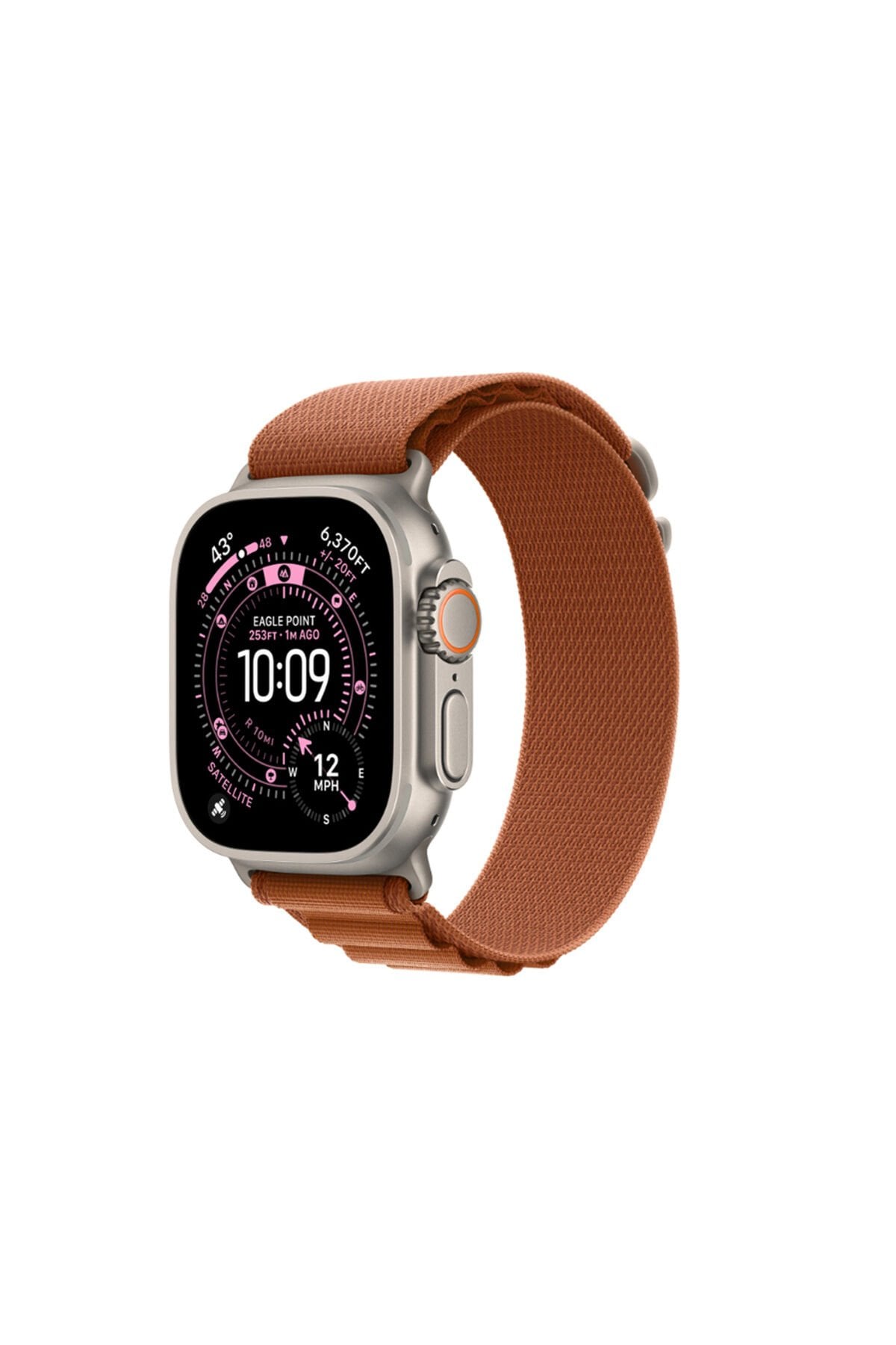 Watch Ultra 49mm BSAY KRD-74 Hasır Kordon - Açık Mavi Kahverengi