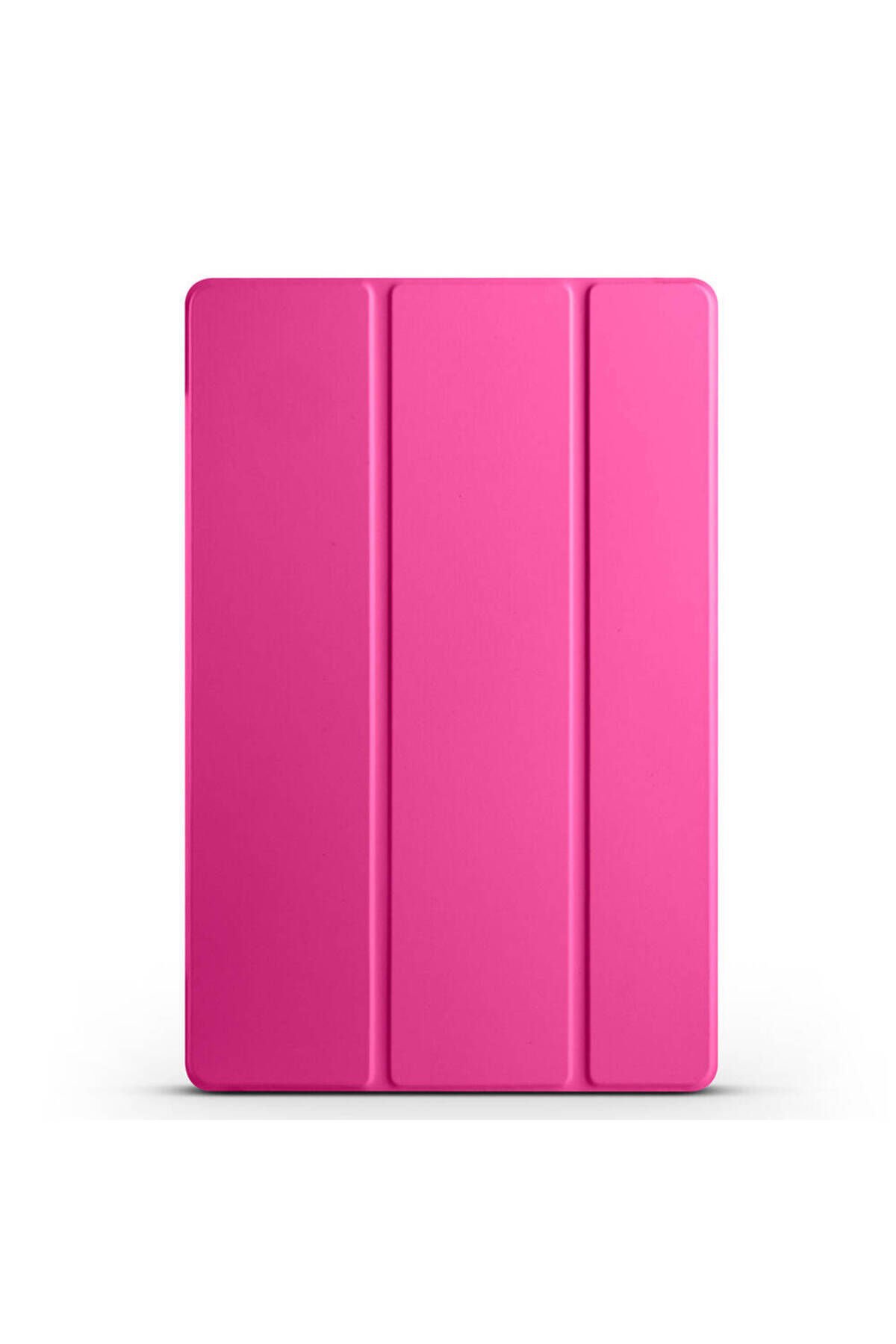 Galaxy Tab S9 FE Uyumlu BSAY Smart Cover Standlı 1-1 Kılıf-Pembe Pembe