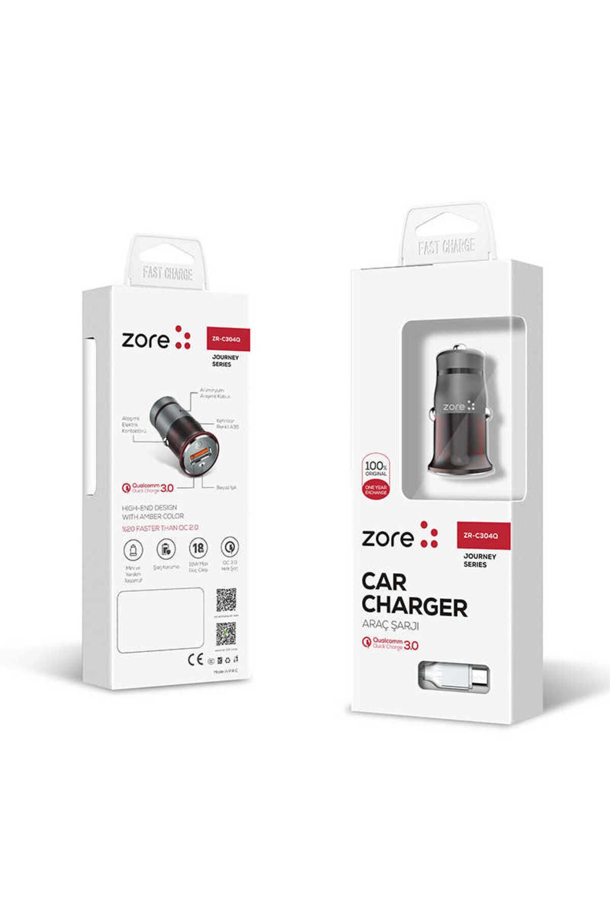 BSAY ZR-C304Q Micro Araç Şarj Seti - Siyah Siyah