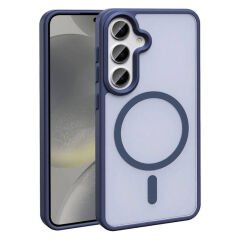 Galaxy S24 Kılıf M-safe Şarj Özellikli Mat Arka Yüzey Zore Sio Kılıf