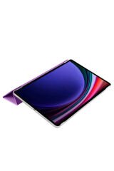 Galaxy Tab S9 FE Uyumlu BSAY Smart Cover Standlı 1-1 Kılıf-Pembe Mor