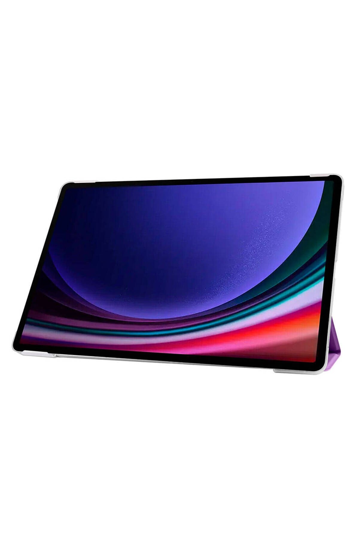 Galaxy Tab S9 FE Uyumlu BSAY Smart Cover Standlı 1-1 Kılıf-Pembe Mavi