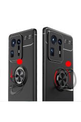 Mi Mix 4 Kılıf BSAY Ravel Silikon Kapak - Mavi Siyah-Mavi