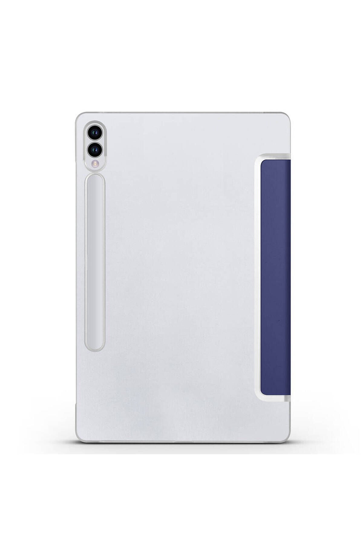 Galaxy Tab S9 FE Plus Uyumlu BSAY Smart Cover Standlı 1-1 Kılıf-Pembe Pembe