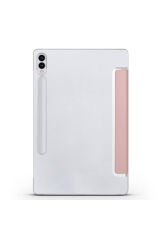 Galaxy Tab S9 FE Plus Uyumlu BSAY Smart Cover Standlı 1-1 Kılıf-Pembe Pembe