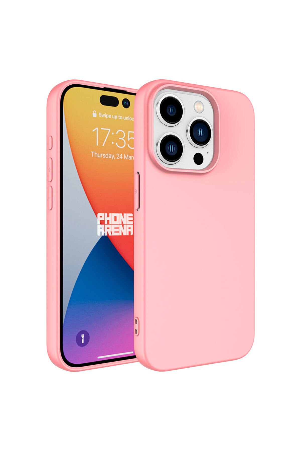 iPhone 15 Pro Uyumlu BSAY LSR Lansman Kılıf-Pembe Açık