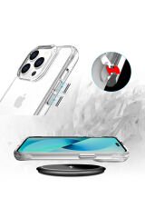 iPhone 14 Pro Uyumlu Şeffaf Ultra İnce AiHTTg Tasarımlı Okka Kılıf-Renksiz Renksiz