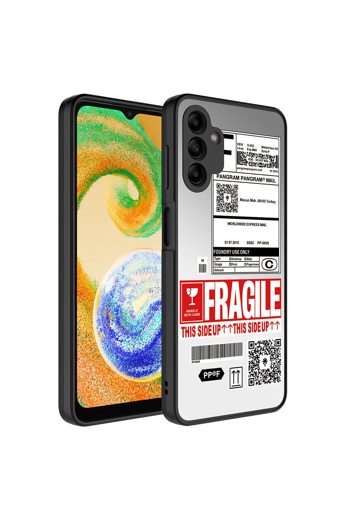 Galaxy A04S Kılıf Aynalı Desenli Kamera Korumalı Parlak BSAY Mirror Kapak - Süper Anne Fragile
