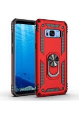 Galaxy S8 Kılıf BSAY Vega Kapak - Kırmızı Gold