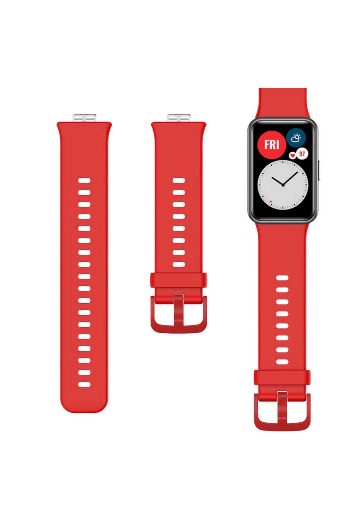 Huawei Watch Fit KRD-43 Uyumlu BSAY Kordon-Mavi Turuncu