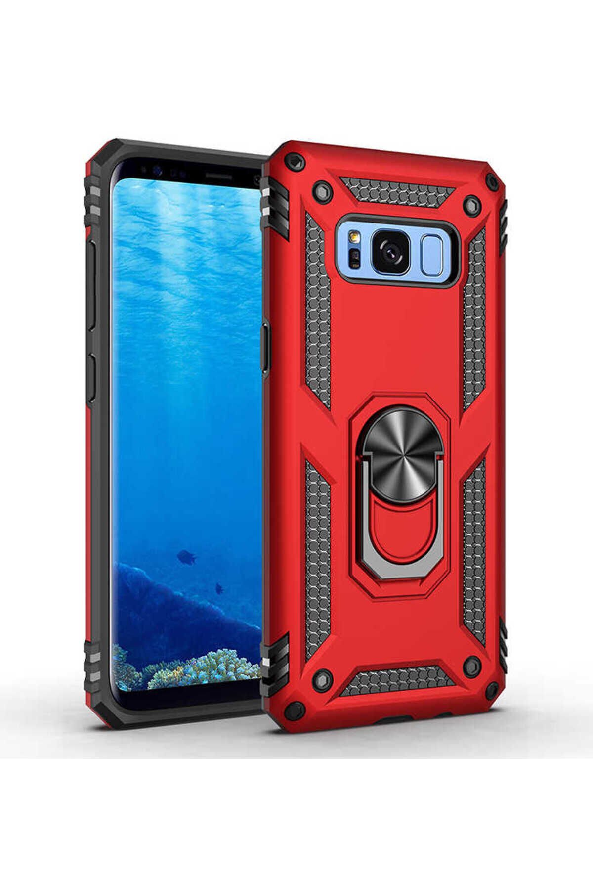 Galaxy S8 Kılıf BSAY Vega Kapak - Kırmızı Mavi