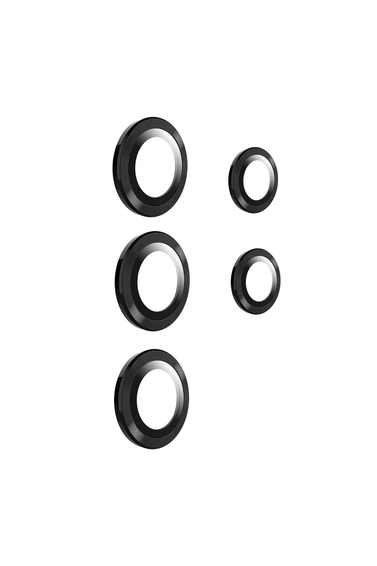 Galaxy S24 Ultra Uyumlu ASMA Kamera Koruyucu Cam Filmi-Siyah Siyah