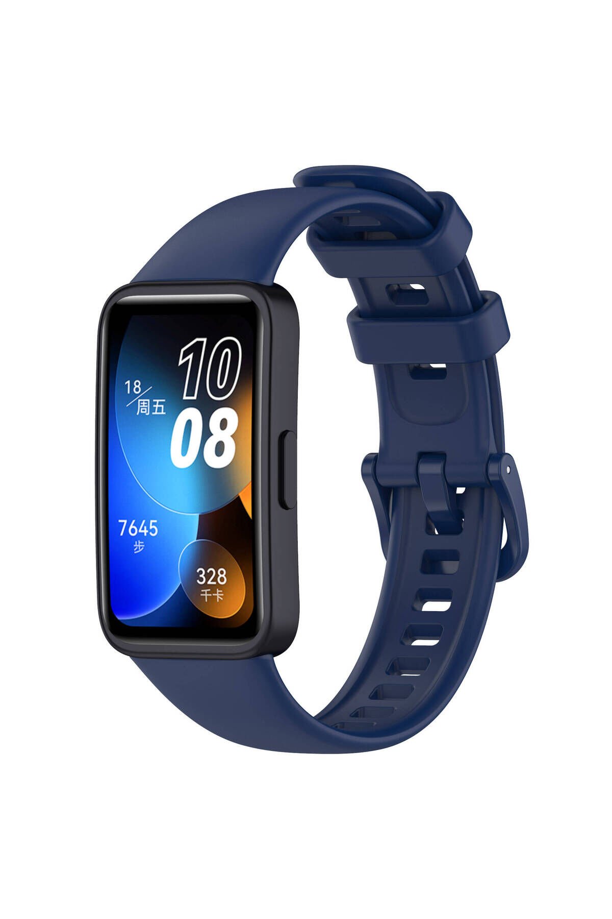Huawei Band 8 Uyumlu Klasik BSAY Kordon-Lacivert Lacivert