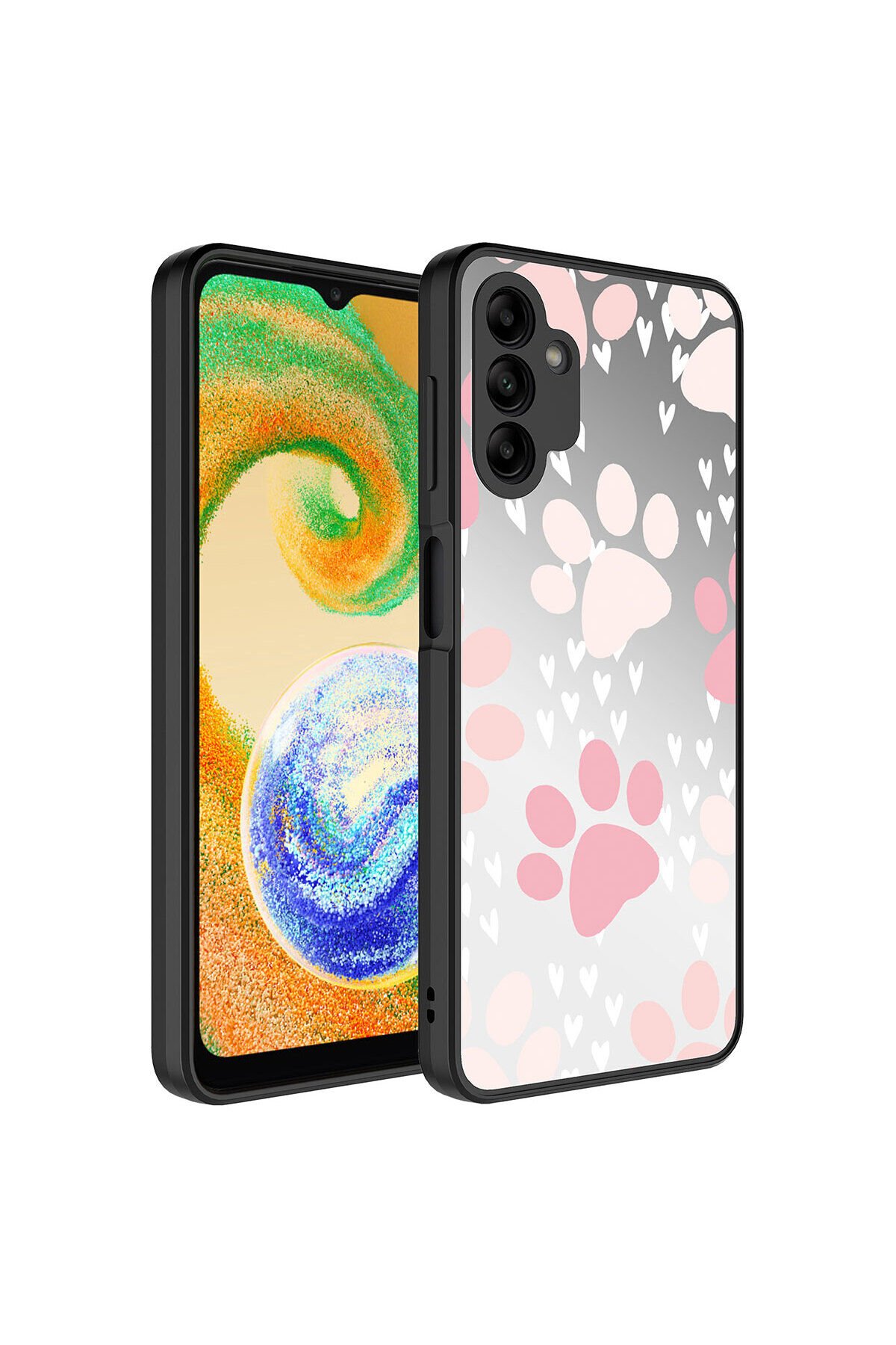 Galaxy A04S Kılıf Aynalı Desenli Kamera Korumalı Parlak NXAR Mirror Kapak - Pati Pati