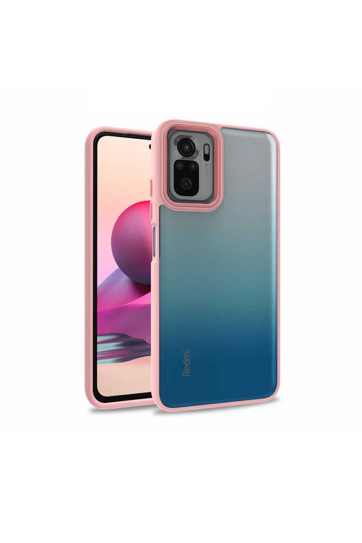 Poco M5S Kılıf ASMA Flora Kapak - Rose Gold Rose Gold