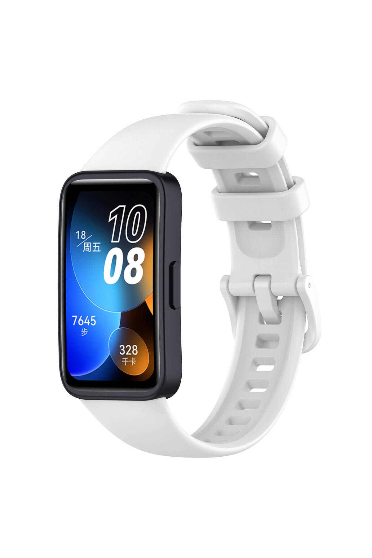 Huawei Band 8 Uyumlu Klasik BSAY Kordon-Lacivert Beyaz