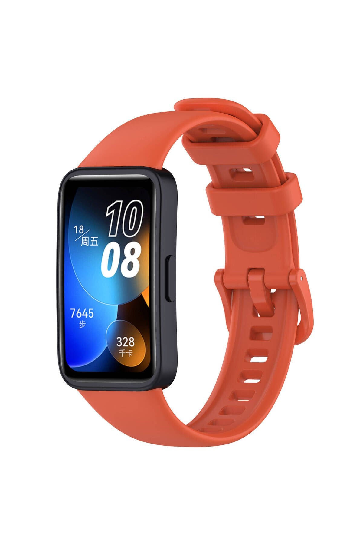 Huawei Band 8 Uyumlu Klasik BSAY Kordon-Lacivert Turuncu