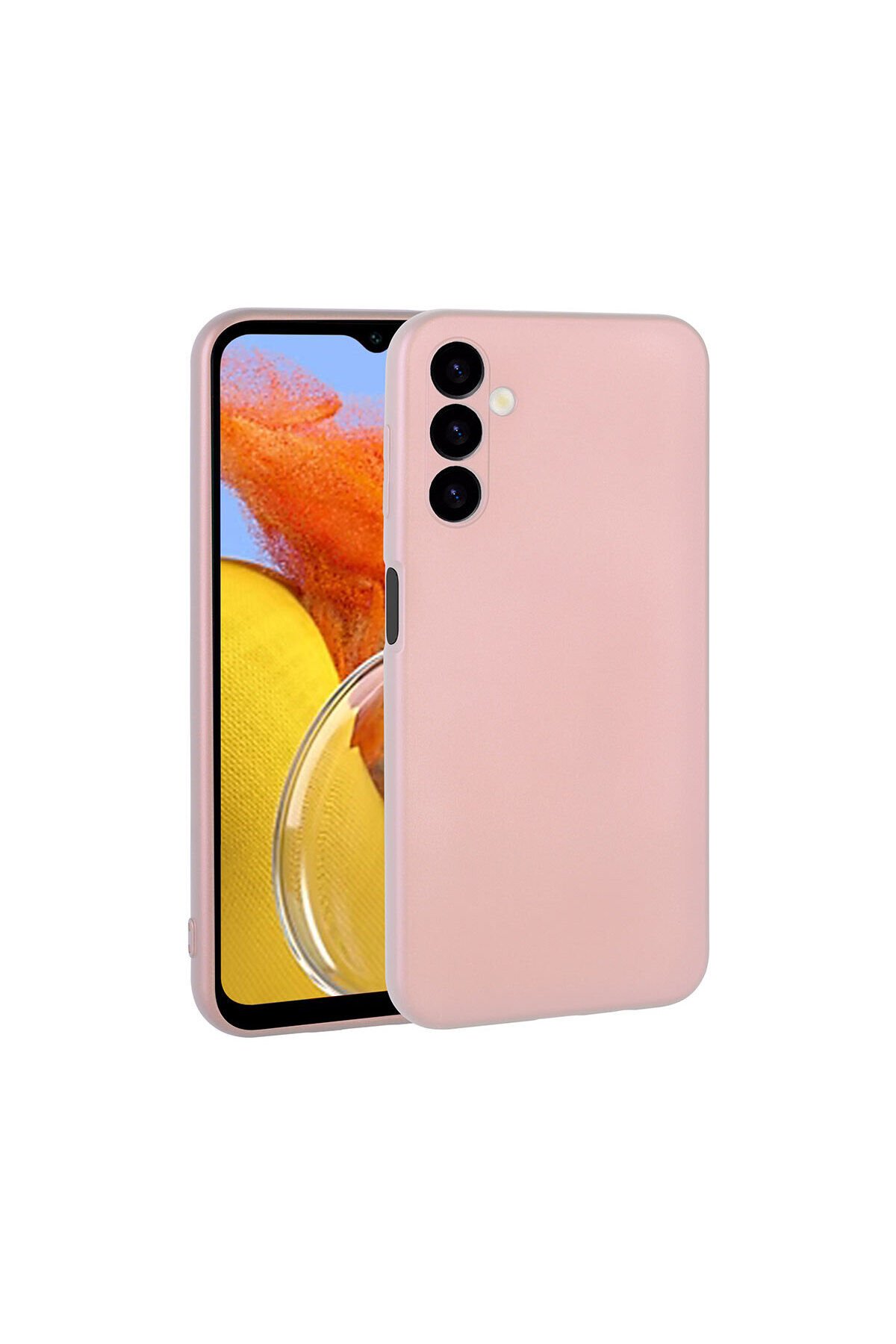 Galaxy M14 Kılıf BSAY Premier Silikon Kapak - Kırmızı Rose Gold