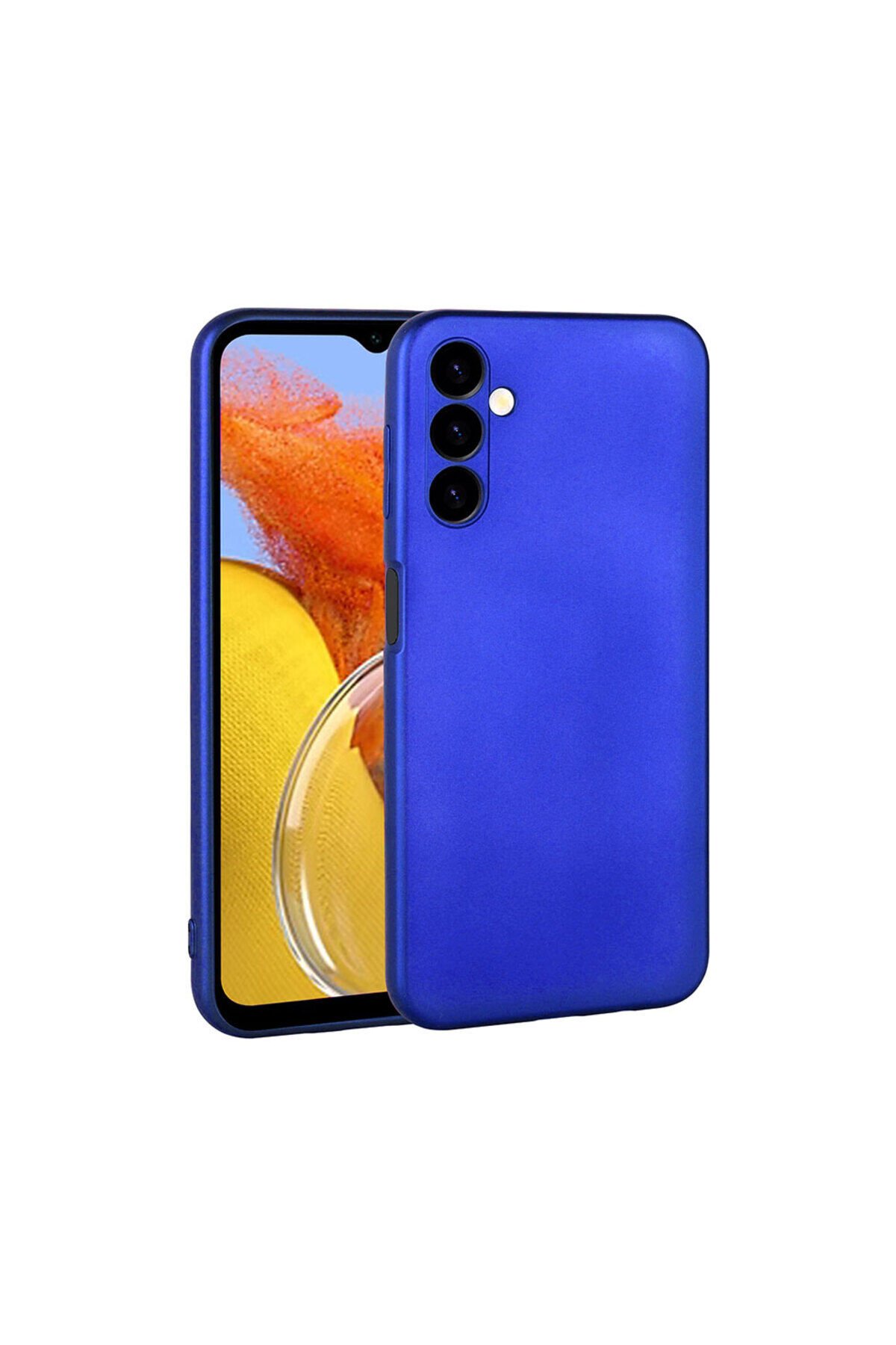 Galaxy M14 Kılıf BSAY Premier Silikon Kapak - Kırmızı Saks Mavi