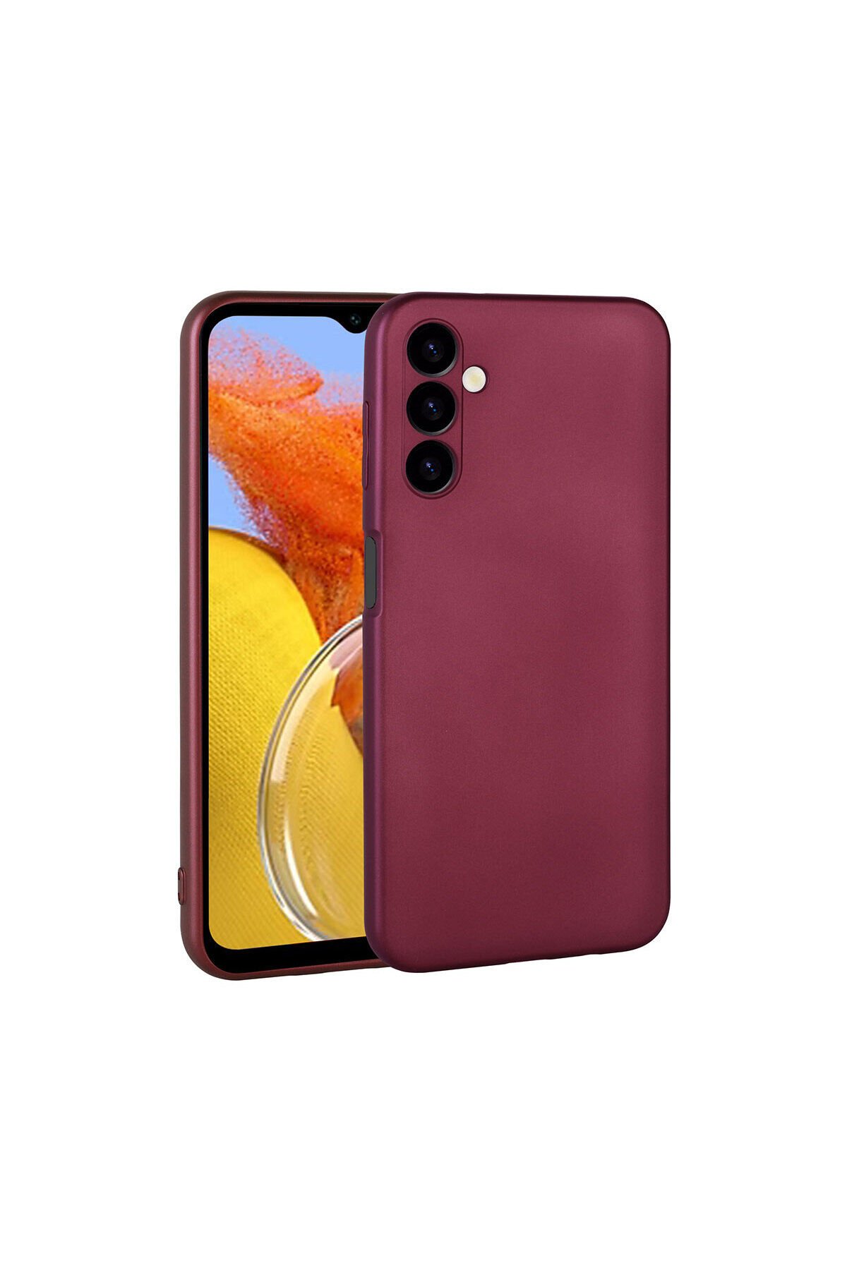 Galaxy M14 Kılıf BSAY Premier Silikon Kapak - Kırmızı Saks Mavi