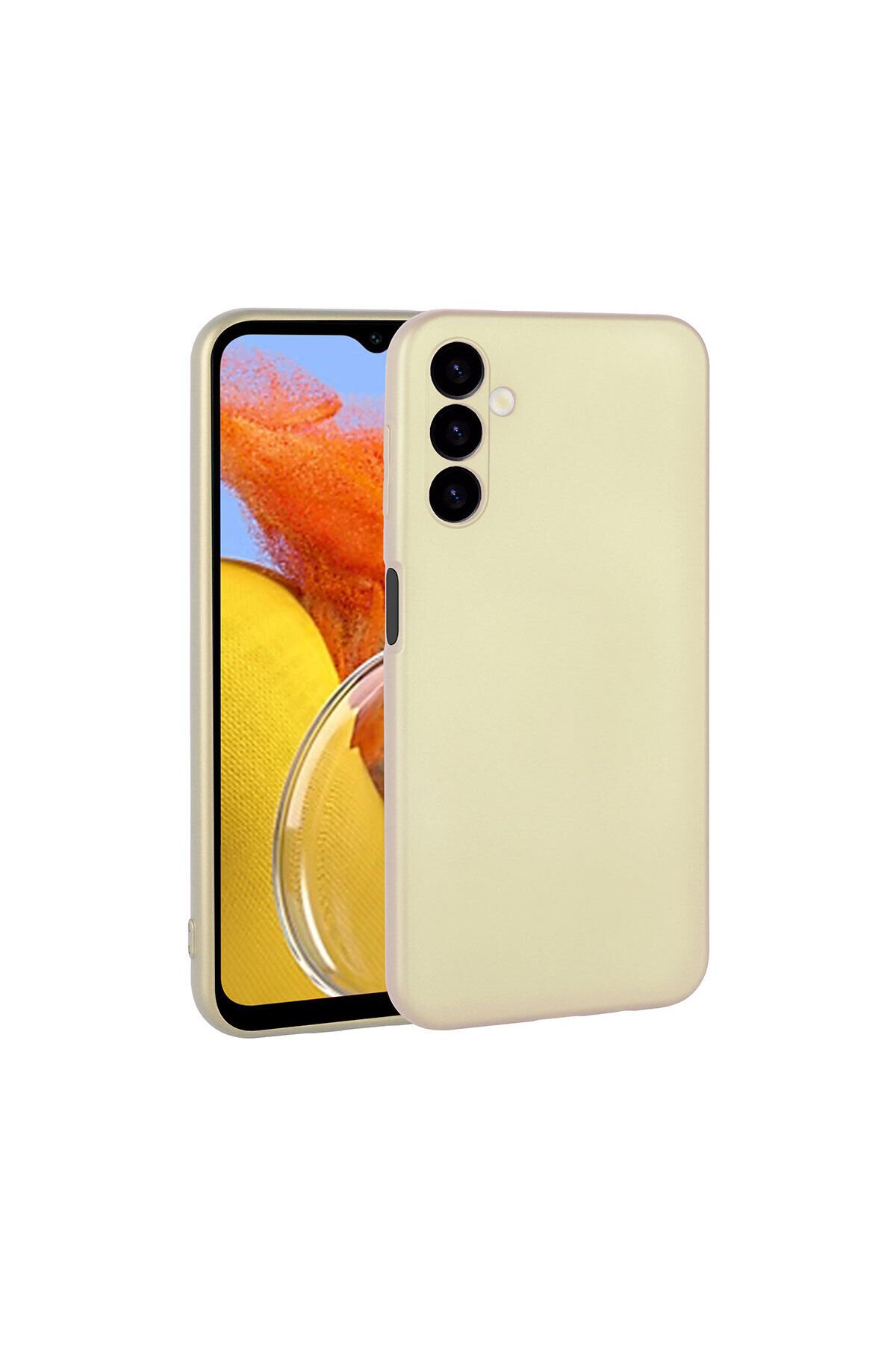 Galaxy M14 Kılıf BSAY Premier Silikon Kapak - Kırmızı Gold