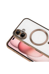iPhone 16 Kılıf Kamera Korumalı Magsafe Wireless Şarj Özellikli Zore Demre Kapak - Desert Titanyum Desert Titanyum