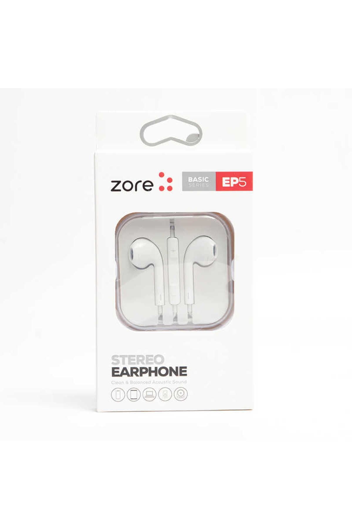 EP5 Basıc Serisi 3.5mm Kulaklık - Beyaz Beyaz