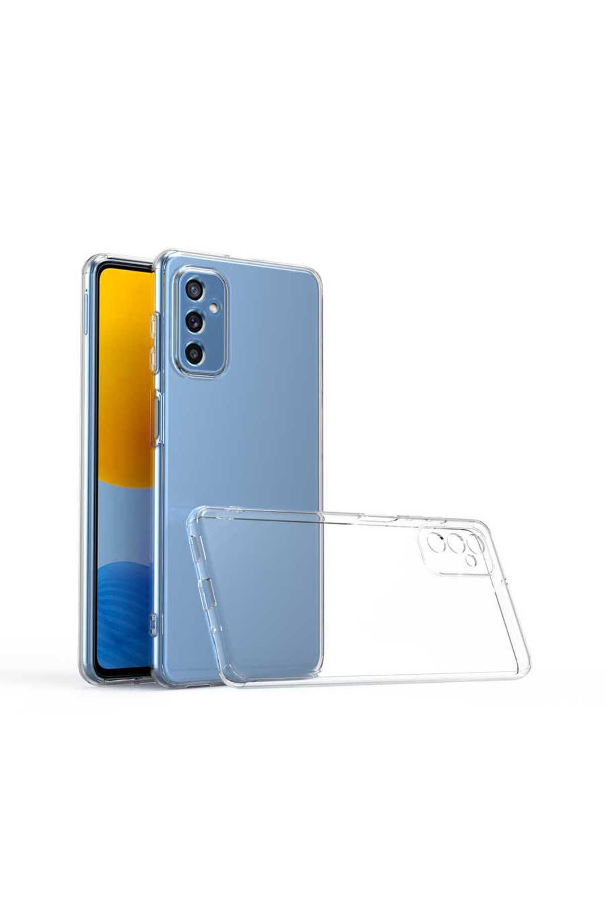 Galaxy M52 Kılıf BSAY Kamera Korumalı Süper Silikon Kapak - Renksiz Renksiz