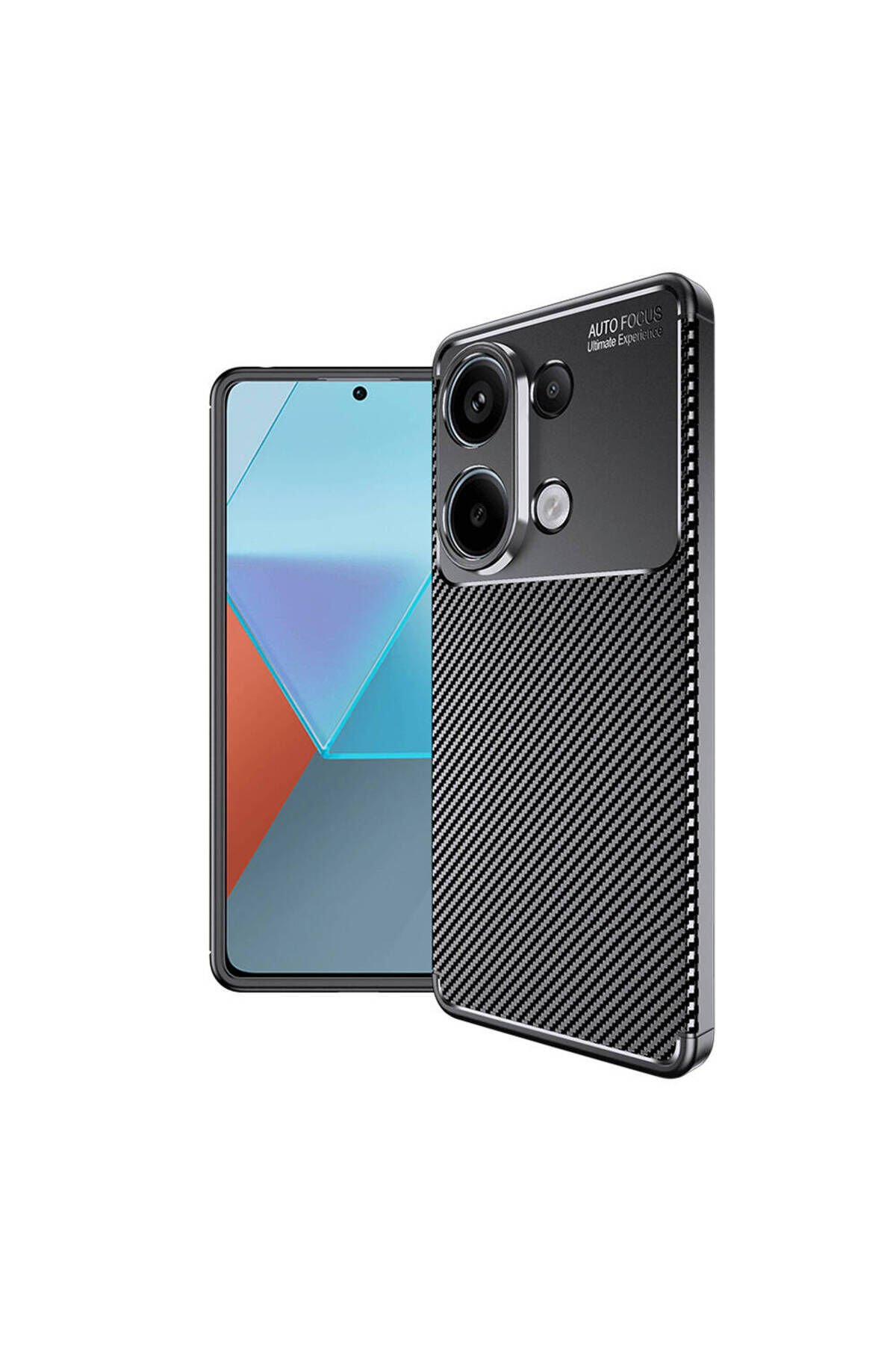 Redmi Note 13 4G Kılıf KLFK Negro Silikon Kapak-Siyah Siyah