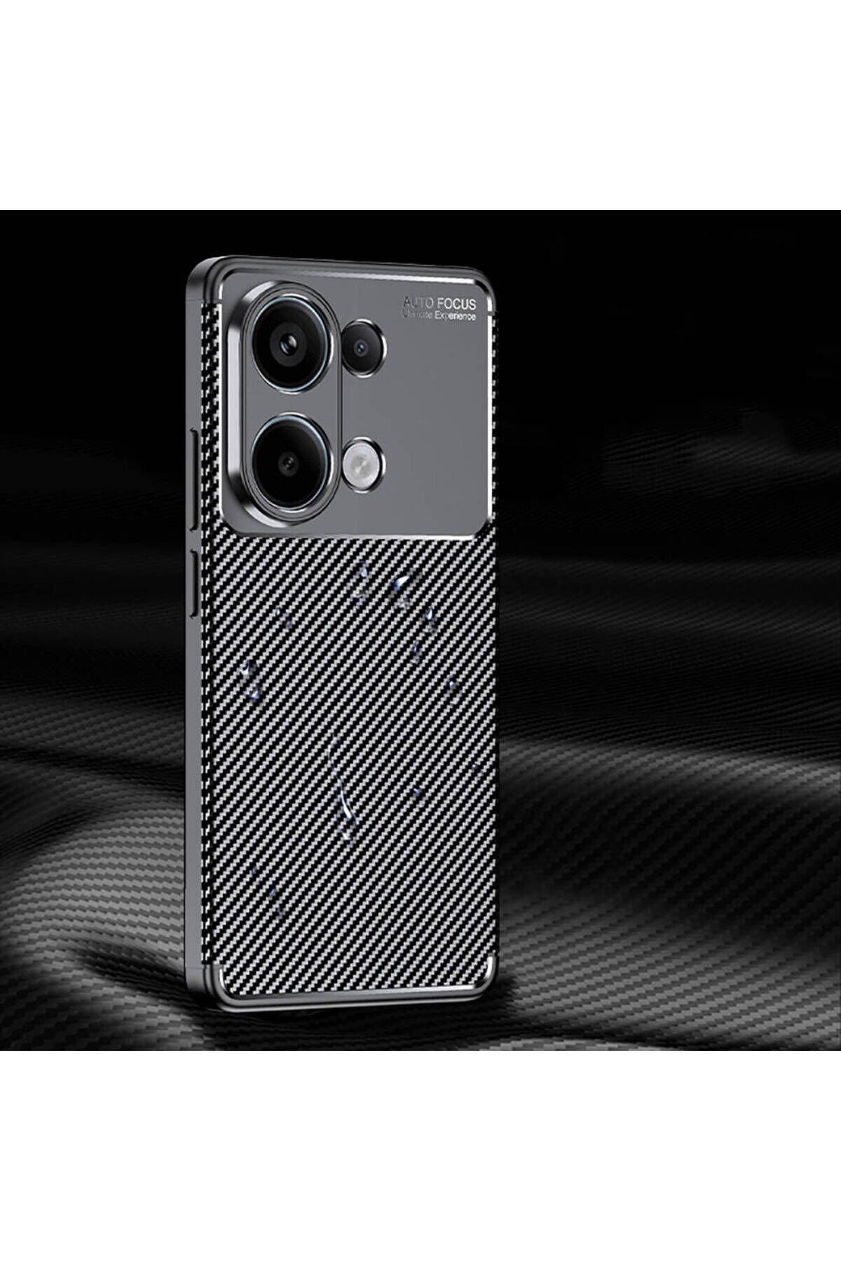 Redmi Note 13 4G Kılıf KLFK Negro Silikon Kapak-Siyah Siyah