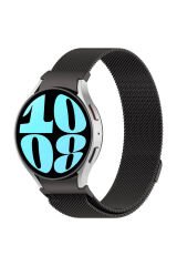 Galaxy Watch 6 Classic 43mm Uyumlu KRD-01 Metal BSAY Kordon-Pembe Siyah