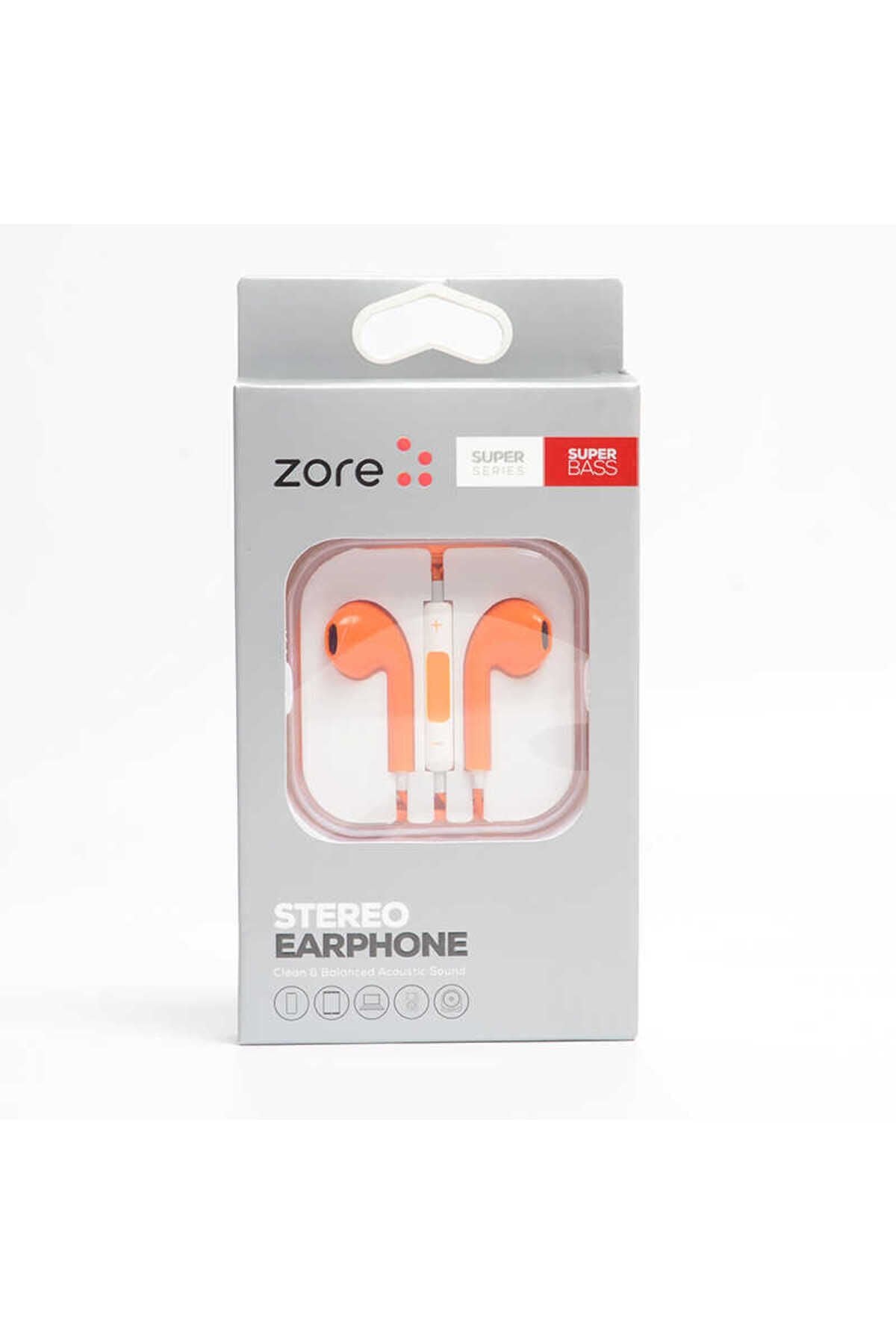 Zore EP5 Basıc Serisi 3.5mm Kulaklık - Turuncu Turuncu