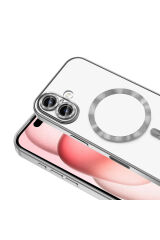 iPhone 16 Kılıf Kamera Korumalı Magsafe Wireless Şarj Özellikli Zore Demre Kapak - Desert Titanyum Yeşil