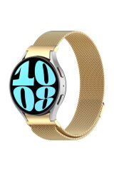Galaxy Watch 6 Classic 47mm Uyumlu KRD-01 Metal BSAY Kordon-Pembe Gri