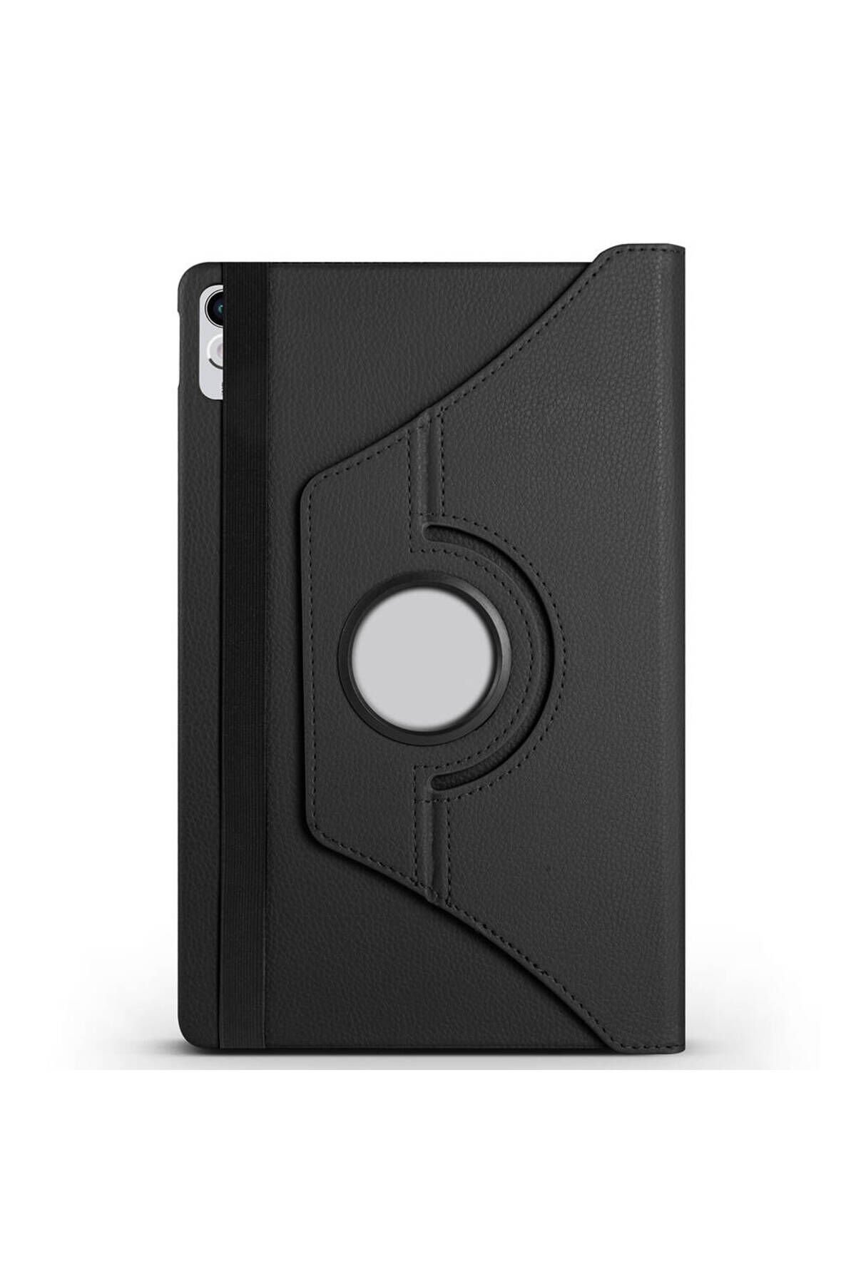 Lenovo Tab P11 11.5 (2.Nesil) TB350UF Uyumlu BSAY Dönebilen Standlı Kılıf-Siyah Siyah