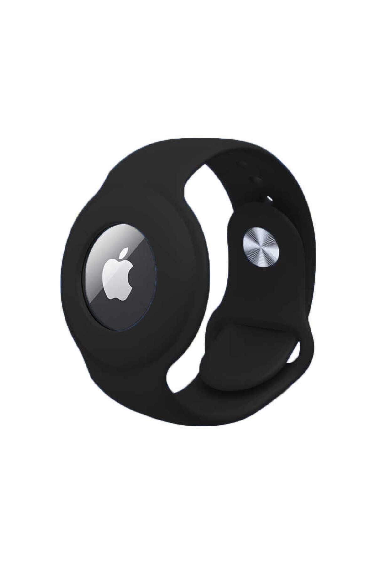 Uyumlu Airtag Anahtarlık BSAY Kordon-Siyah Siyah