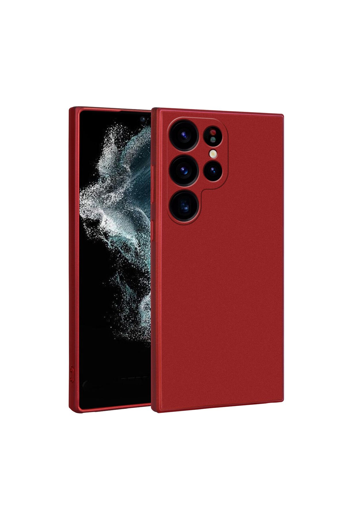 Galaxy S23 Ultra Uyumlu MRSA Premier Silikon Kılıf-Kırmızı Kırmızı