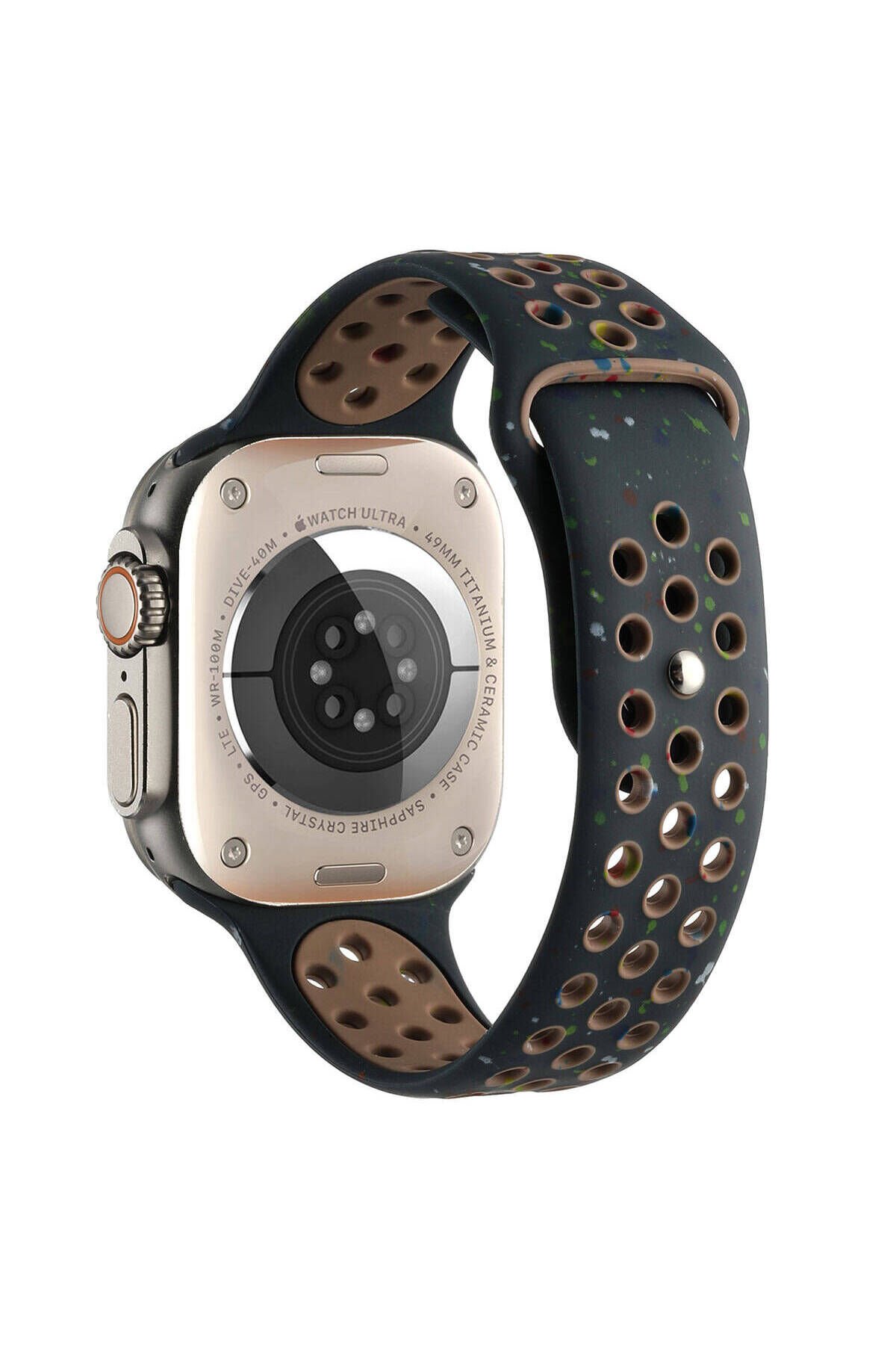 Watch 38mm Kordon Yeni Seri 2023 KRD-02 Uyumlu Strap Kayış BSAY- Siyah Siyah
