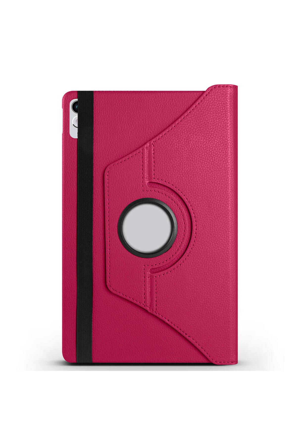 Lenovo Tab P11 11.5 (2.Nesil) TB350UF Uyumlu BSAY Dönebilen Standlı Kılıf-Siyah Pembe Koyu