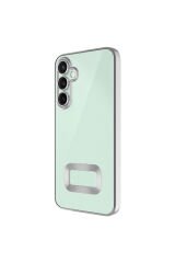Galaxy S24 FE Kılıf Kamera Korumalı Logo Gösteren BSAY Omega Kapak - Rose Gold