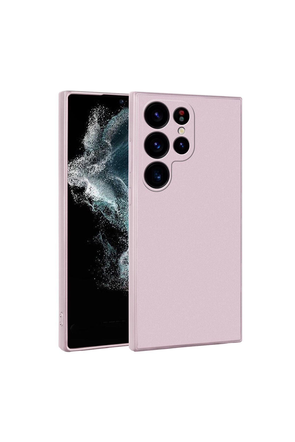 Galaxy S23 Ultra Uyumlu MSRA Premier Silikon Kılıf-Rose Gold Rose Gold