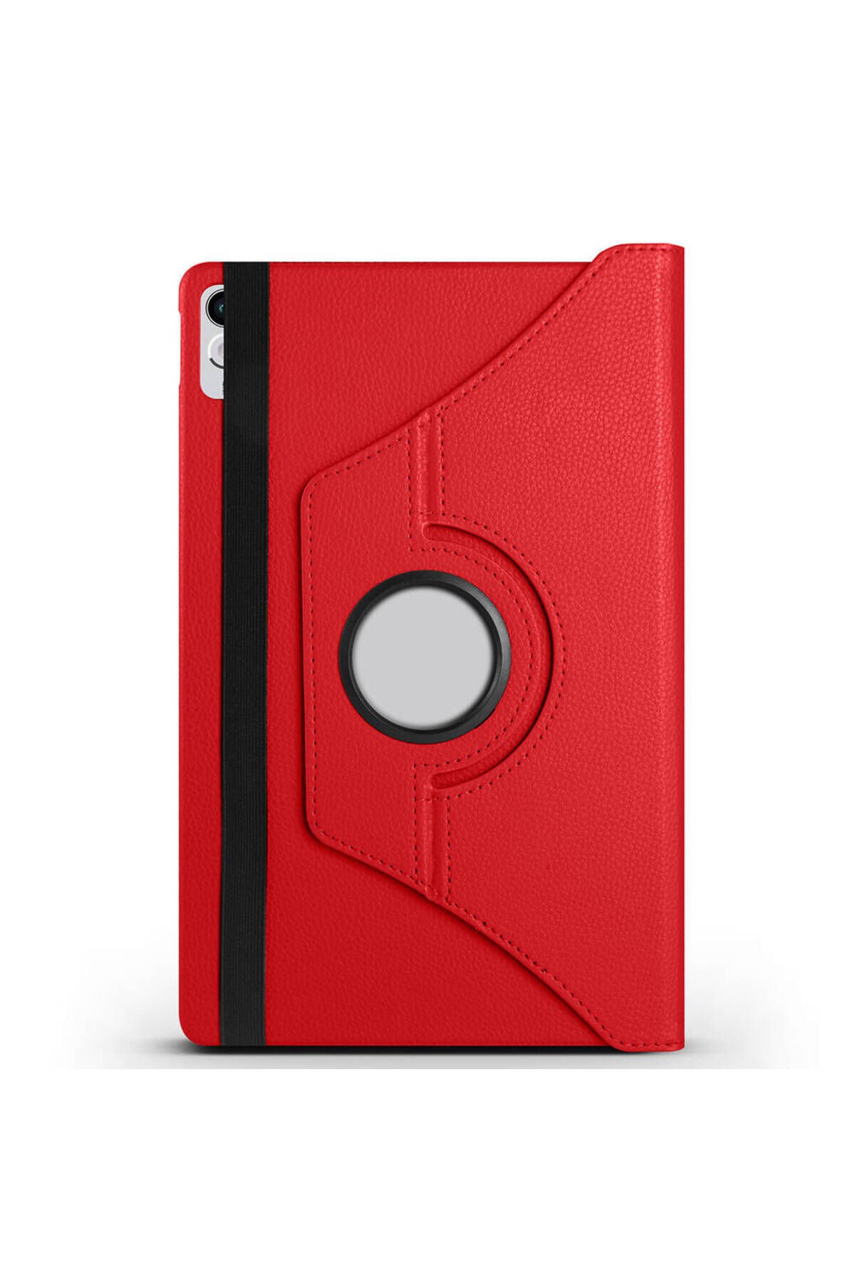 Lenovo Tab P11 11.5 (2.Nesil) TB350UF Uyumlu BSAY Dönebilen Standlı Kılıf-Siyah Kırmızı