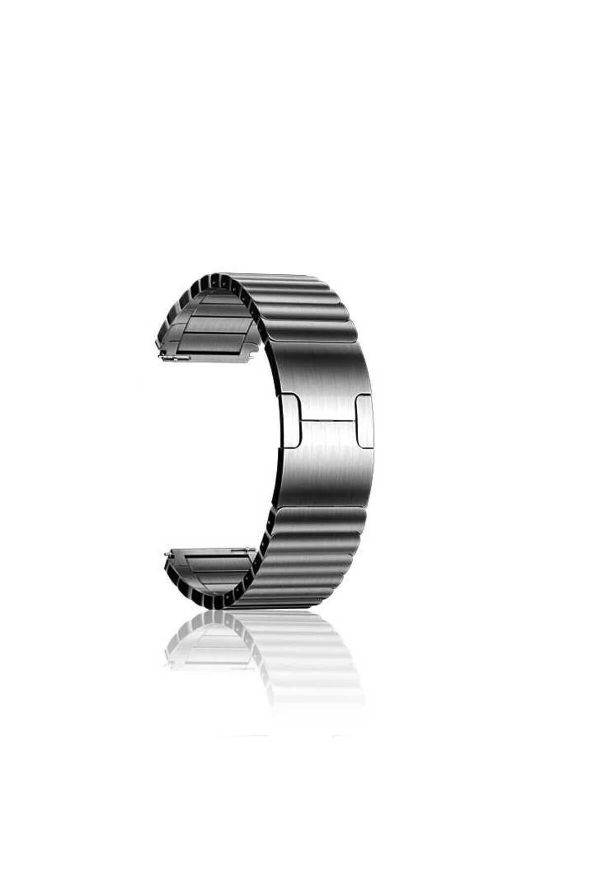 Huawei Honor Magic 2 46mm Uyumlu KRD-35 22mm Metal BSAY Kordon-Gri Gri